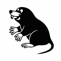 Obraz premium Cartoon Mole Character Illustration