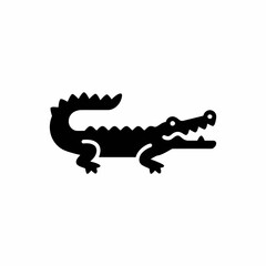 Obraz premium Crocodile silhouette vector illustration, animal design
