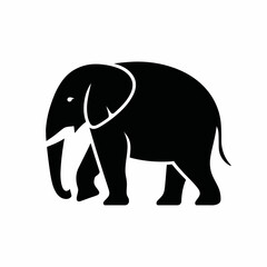Fototapeta premium Elephant silhouette illustration design, animal, nature