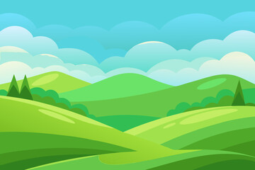 Vibrant 2D Cartoon Background Scene Depicted Playful Engaging Illustration