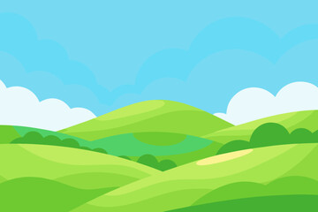 Serene 2D Cartoon Background Scene Gentle Peaceful Kids Illustration Artwork