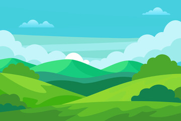 Fototapeta premium Serene Expansive Landscape Background Scene Tranquil Nature Environment Art