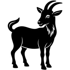 deer silhouette vector on white background 