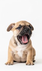 Obraz premium Französische Bulldogge beim Gähnen