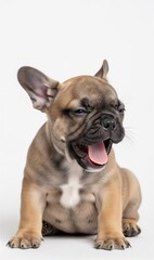 Obraz premium Französische Bulldogge beim Gähnen