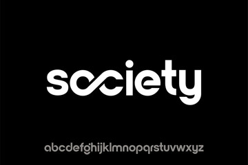 Society Lettering Logo Font with Infinity Symbol