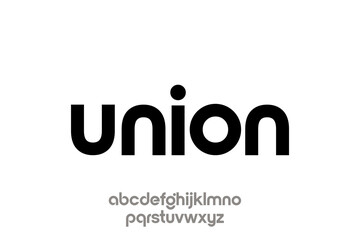 Rounded bold alphabet logo design illustration © poncotanstd