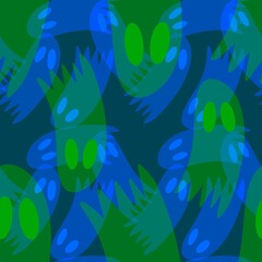 Halloween ghost seamless cute cartoon pattern for wrapping paper and fabrics