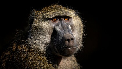 Close Portrait Baboon
