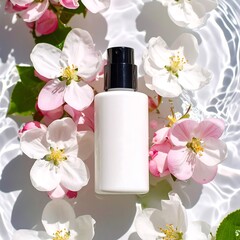 Floral skincare product display