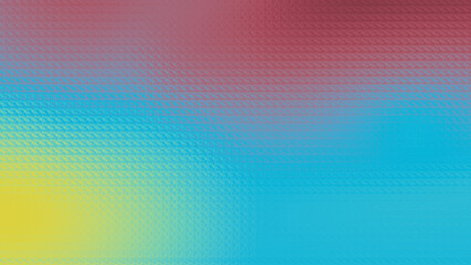 Fototapeta premium Dynamic abstract background with a vibrant gradient of red, cyan, and yellow, showcasing a glossy textured glass effect