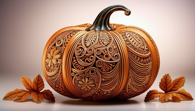intricate pumpkin zentangle design perfect for fall decor