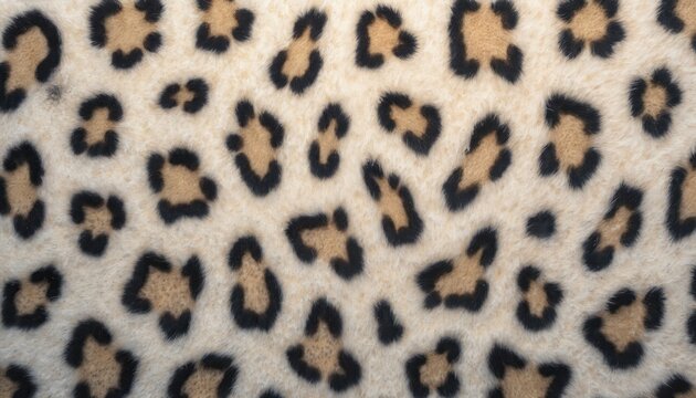 Close-up view of snow leopard print fabric, signature spots on soft, textured background. Seamless pattern replicates wild animal distinctive fur, offering luxurious, exotic feel for fashion, design