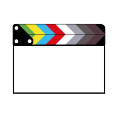 Fototapeta premium Claqueta para película corto comercial con corrección de color