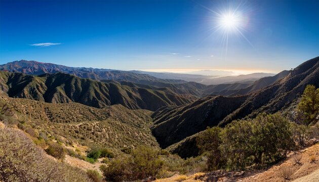 majestic angeles national forest panoramic vista near palmdale california