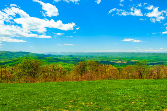 Shenandoah National Park has over 200,000 acres of protected lands  with spectacular vistas, fields of wildflowers, waterfalls and  wooded hollows.