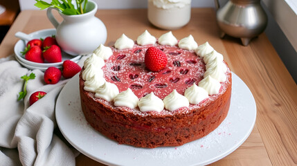 Bezuckerter Roter Johannisbeerkuchen