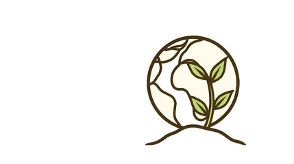 growing earth icon sign vector