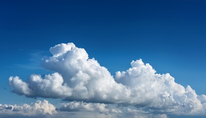 fluffy clouds in a clear blue sky
