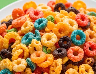 Creative Cereal Art with Geometric Composition