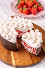 Torta de morango strawberry