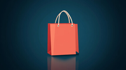 Vector illustration of a shopping bag icon. Includes a general shopping icon design.