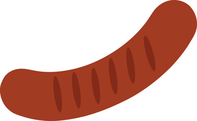 Vector Illustration of Grilled Bratwurst Sausage for Culinary Use