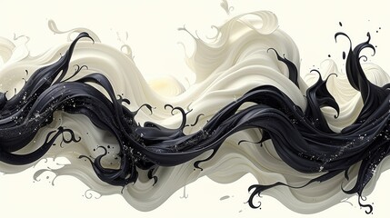 Dynamic abstract linear designs blend harmoniously in shades of gray creating a modern minimalist aesthetic that captivates with its intricate yet understated beauty.