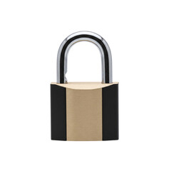 Closed padlock for security and protection