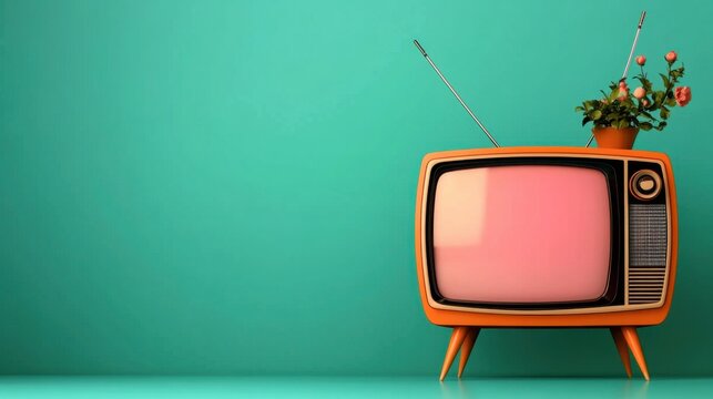 A quirky vintage television set adorned with a beautiful floral arrangement exemplifies creativity and charm, merging nostalgia with fresh, vibrant elements in home styling.