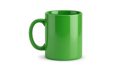 Green ceramic mug mockup