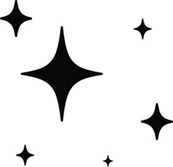 Obraz premium sparkle star icon set. shine star sparkle vector. shine, star, lighting, astronomy, glowing light, twinkle sign. firework sparkles sign. transparent png and vector illustration