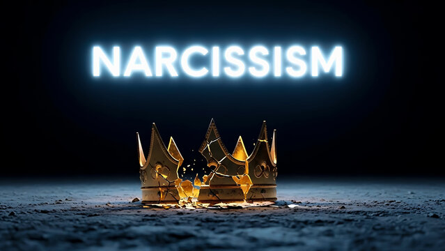 A neon sign that says &ldquo;Narcissism&rdquo; flickering in the night. The word &ldquo;Narcissism". Narcissism
