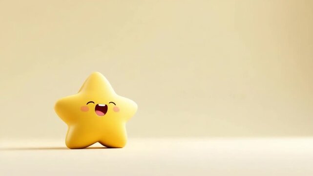 Soft squishy star jumping with pop-in text: &ldquo;Shine Bright!&rdquo;