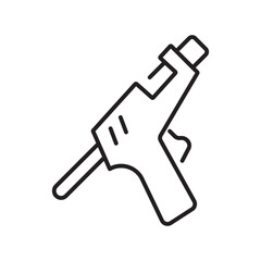 Single outline icon of a heat gun, commonly used in crafting, embossing, and adhesive-based art.