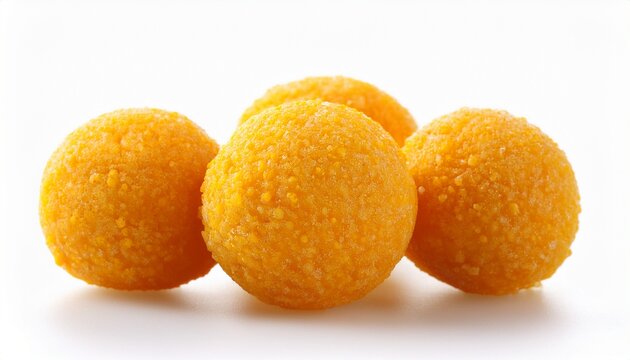 bright boondi laddoo sweet ball isolated on white background
