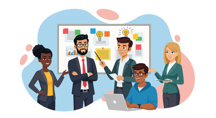 Diverse business team brainstorming ideas, perfect for websites, presentations, and marketing materials.