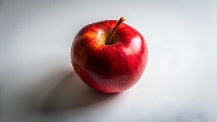 Red Delicious Apple Still Life on White Background with Natural Lighting