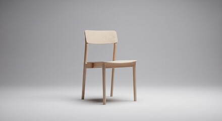 simple design of a wooden chair
