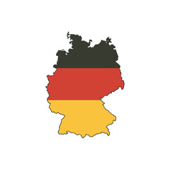 Outline of the country Germany with a flag on a white background vector
Vector outline of the country with a flag on a white background