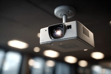 High-resolution ceiling projector for presentations, conferences, and home theaters.  Offers bright, sharp images with simple installation