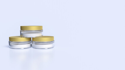 The Cream beautiful product for Advertising or Background concept 3d Rendering.