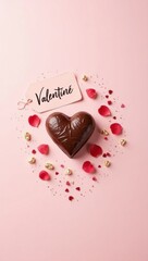 Sweet Valentine: Heart-Shaped Chocolate with Romantic Details