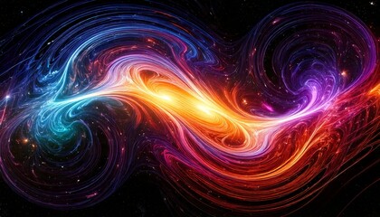 Obraz premium Mesmerizing Cosmic Swirl Of Light And Color Displaying The Wonders Of The Universe jpg
