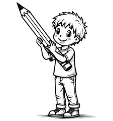 Child Holding Pencil