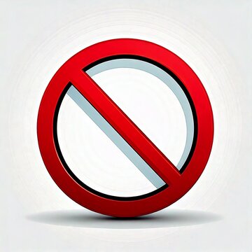 Prohibited sign, refusal denial warning and symbol on white jpg