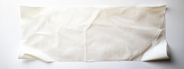 Obraz premium Wrinkled White Fabric Texture Background for Design Projects