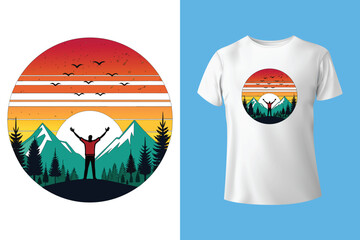 Dogs and Hiking make me happy T-Shirt Design outdoor adventure . Vector graphic for t shirt and other uses. Outdoor Adventure Inspiring Motivation Quote. Vector Typography 