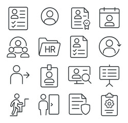 Human resources icons: employment, recruitment, management, hr, personnel