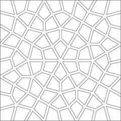 Seamless Interlocking Geometric Star and Hexagon Pattern